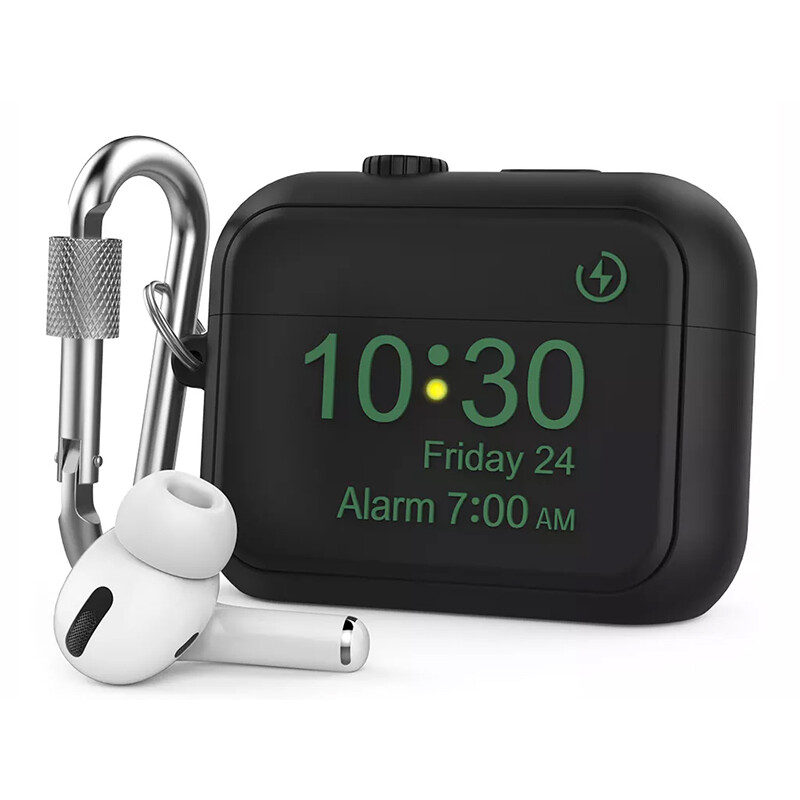 کاور سیلیکونی ایرپاد پرو طرح اپل واچ به همراه قلاب AhaStyle PT104 AirPods Pro Case
