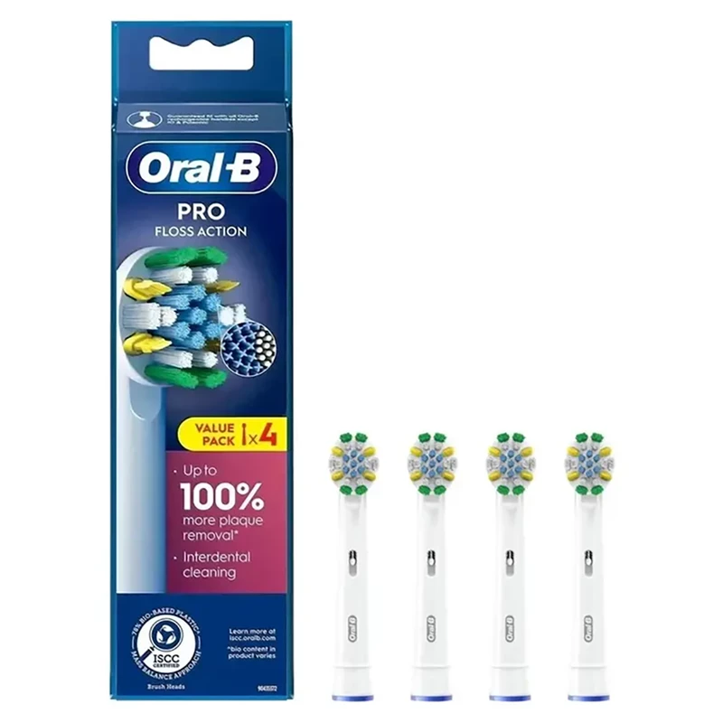 سری یدک مسواک برقی اورال بی Oral-B مدل Pro Floss Action بسته 4 عددی