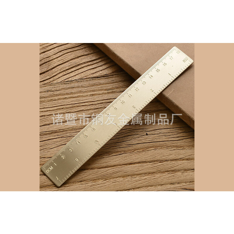 خط کش اندازه گیری برنجی 18 سانتی متری 18cm brass ruler creative
