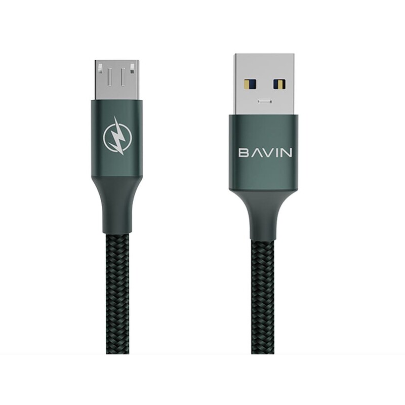 کابل شارژ سریع میکرو یک متری باوین Bavin Usb cable Micro 1 M 2.4A CB201