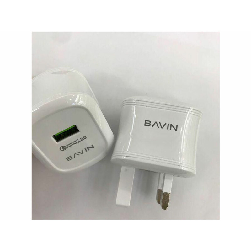 شارژر دیواری و کابل لایتنینگ باوین Bavin PC331E Lightning Charger