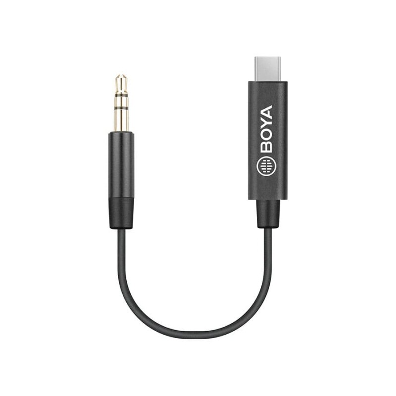 مبدل میکرفون بویا BOYA by-K2 3.5mm TRS Male to Type-C Male Audio Adapter Cable