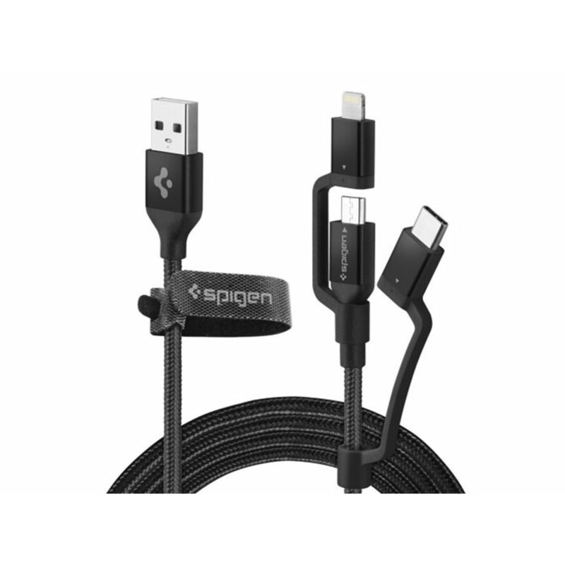کابل شارژ سه سر اسپیگن Spigen Essential C10i3 3 in 1 Charging Cable