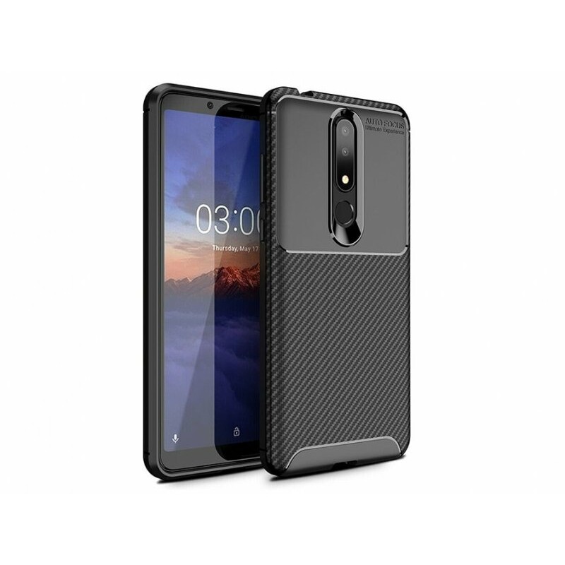 قاب ژله ای فیبر کربن نوکیا Becation Carbon Fiber Case Nokia 3.1 Plus