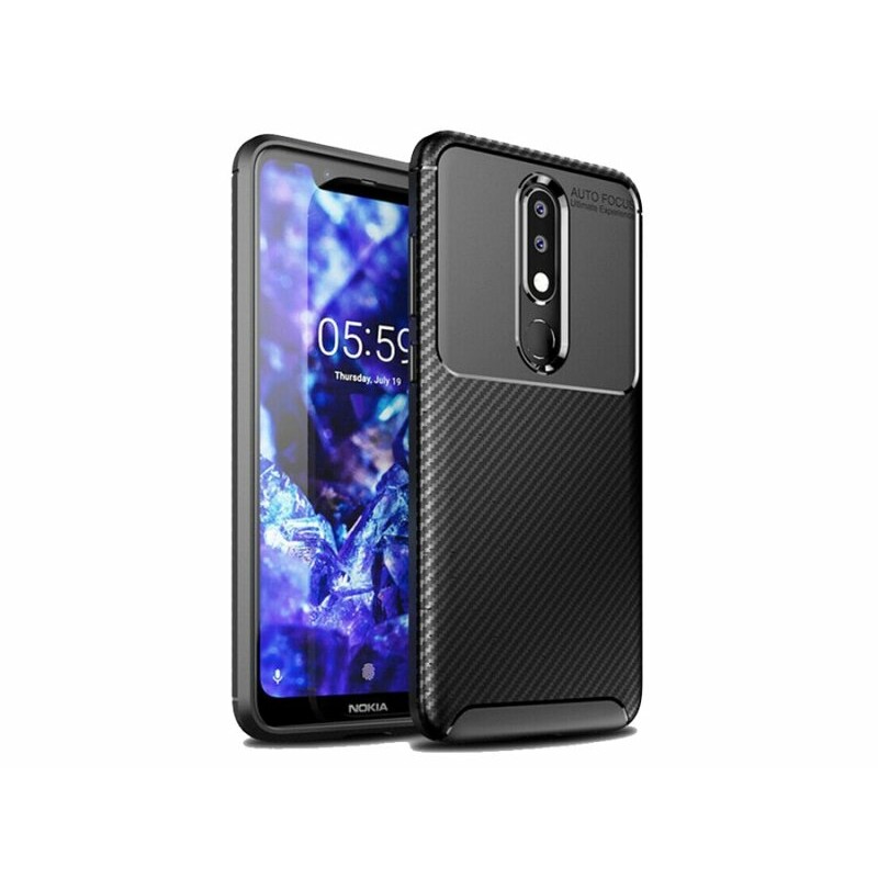 قاب ژله ای فیبر کربن نوکیا Becation Carbon Fiber Case Nokia 5.1 Plus/X5