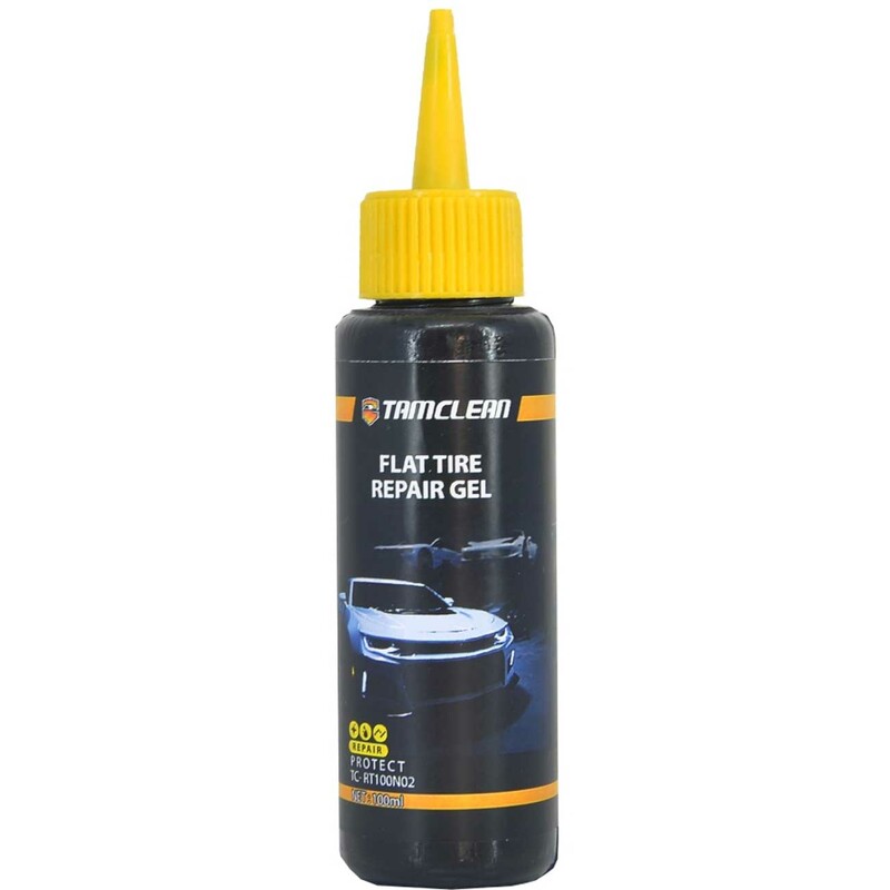 ژل پنچرگیری لاستیک تیوبلس تام کلین Tomclean TC-RT100N02X4 حجم 100 میلی‌لیتر