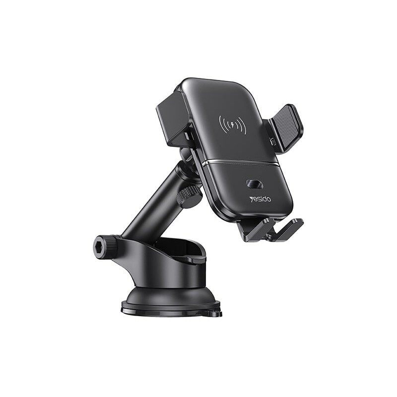 پایه نگهدارنده و شارژر وایرلس یسیدو Yesido C121 Car 15W Fast Qi 2 In 1 Wireless Charger Holder