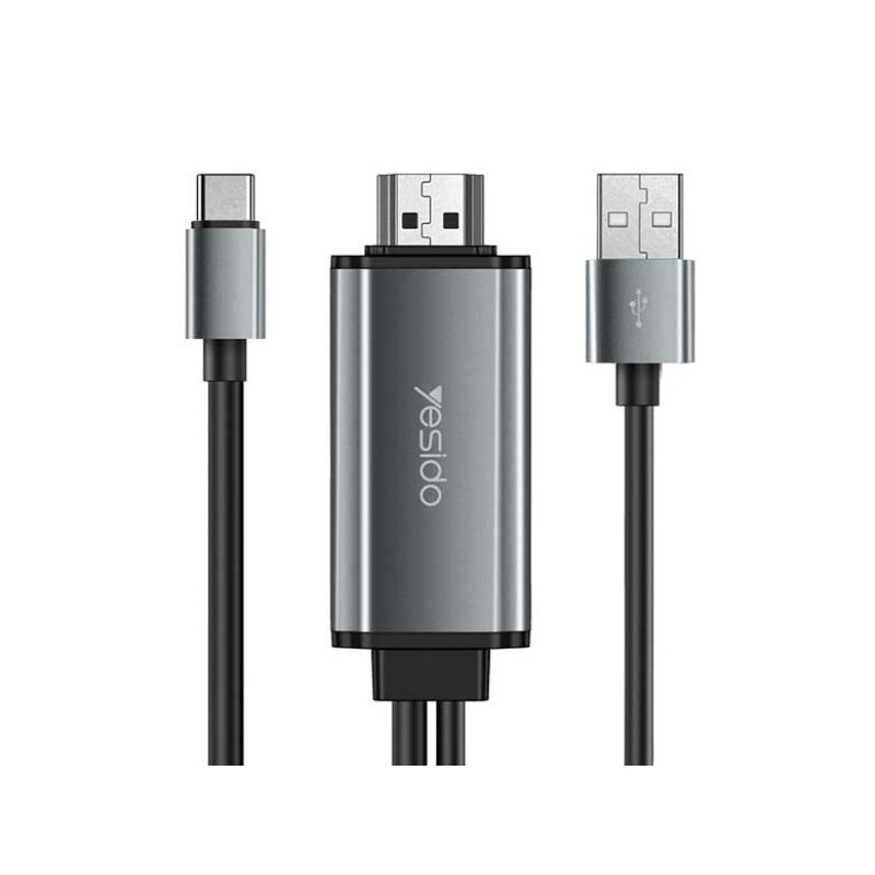 کابل تایپ سی به اچ دی ام آی یسیدو Yesido HM02 Type-C To Hdmi Adapter 1.8m
