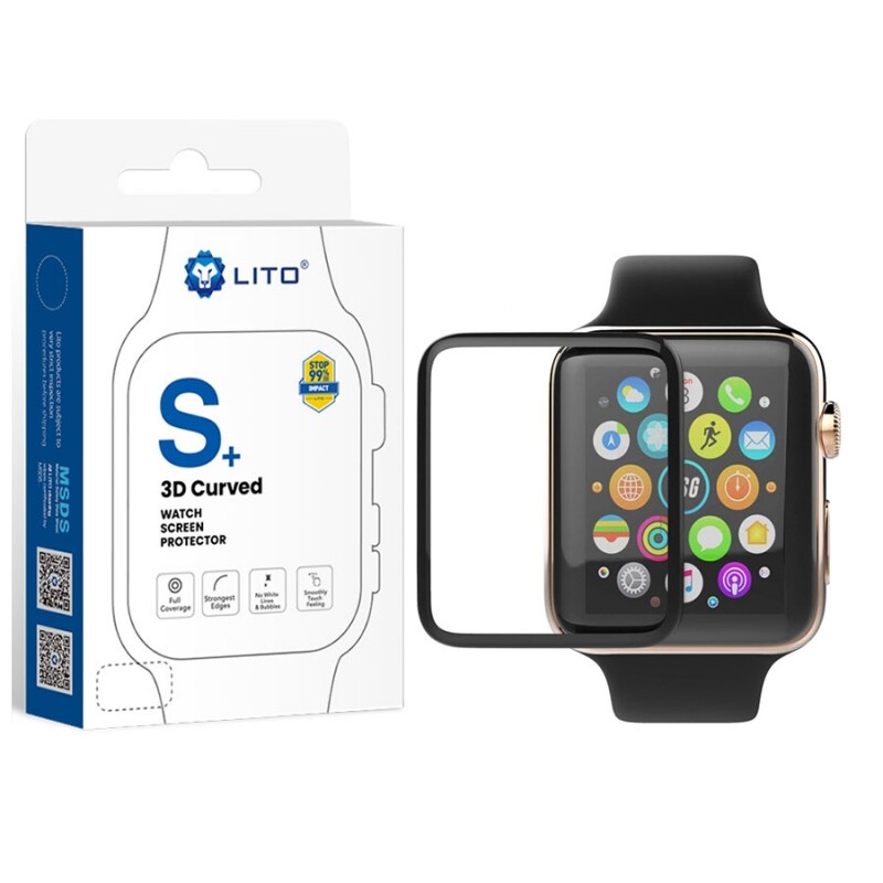 محافظ صفحه نمایش مات اپل واچ 40 میلی متر لیتو Lito S+ 3D Curved Matte Protector Apple Watch 40mm