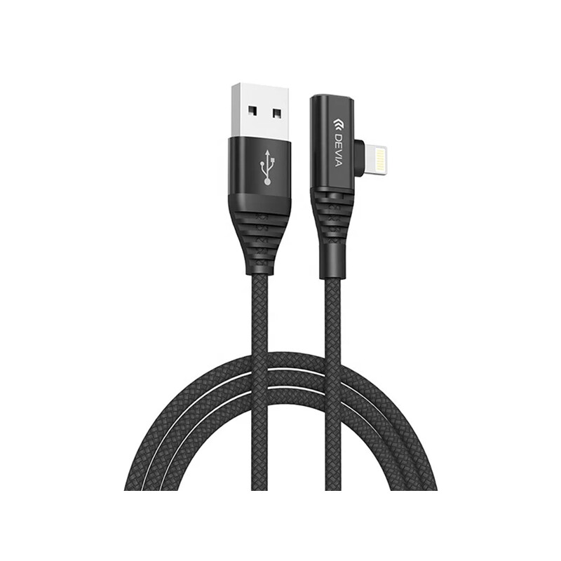 کابل شارژ و تبدیل 1 به 2 یو اس بی به لایتنینگ 1.5 آمپر 1.2 متری دیویا Lightning to sound converter and Devia charging port EC085