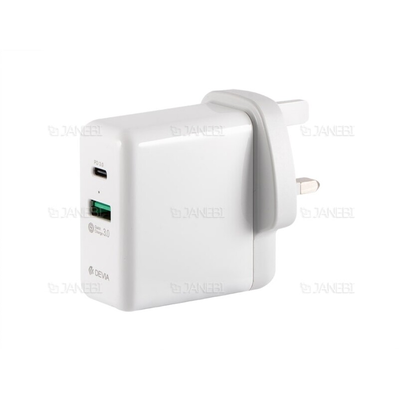 شارژر دیواری سریع دو پورت دویا Devia EA115 Extreme Speed Fast Charger