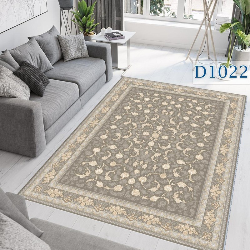 فرشینه کلاسیک گل‌دار بژ نقشیکا | کالا66