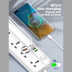 چند راهی برق ۵ سوکت، 3 یو اس بی و 1 تایپ سی الدنیو LDNIO SC5415 Power Strip With USB Port