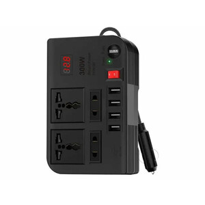 اینورتر و شارژر فندکی فست شارژ ماشین 300 وات گرین GNSPOW300W