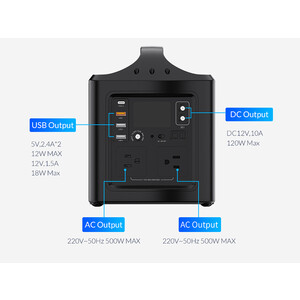 خرید اینورتر و پاور بانک قابل حمل چند منظوره اوریکو ORICO-PA500-2A4U Portable Power Station