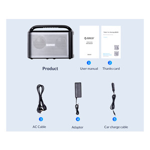 خرید اینورتر و پاور بانک قابل حمل اوریکو با ظرفیت 124800 میلی آمپر ساعتORICO-PA300-1A4U Portable Power Station