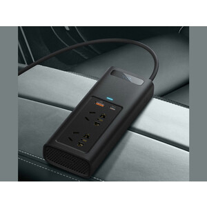 شارژر و اینورتر بیسوس BASEUS CAR CHARGER IN-CAR INVERTER 150W (CRNBQ-A01)