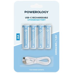 باتری قلمی قابل شارژ 2200 میلی آمپر ساعت لیتیوم یون پاورولوژی PAAV2RBT