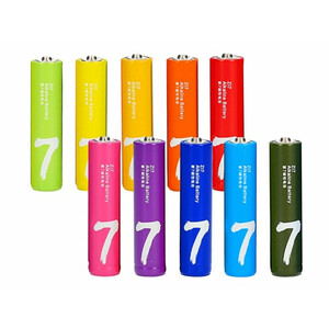 باتری نیم قلمی رنگین کمانی شیائومی Xiaomi Rainbow AAA Battery Pack Of 10
