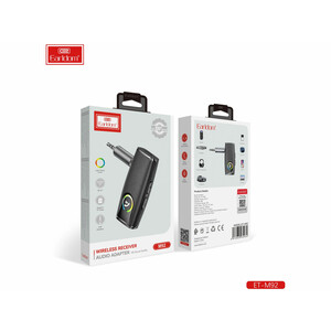 گیرنده بلوتوثی جک 3.5 میلی‌متری ارلدام EARLDOM ET-M92 BT 5.1 Transmitter and Receiver 2 in 1 Wireless 3.5mm
