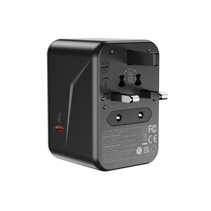 فروش چند راهی مکعبی برق دو سوکت و دو یو اس ا بی و 3 تایپ سی ایکس او 65W GaN XO WL22 multi-function travel Network Extender