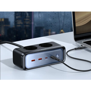 بهترین چندراهی و محافظ برق 6 در 1 مکدودو 70 وات Mcdodo 6 in 1 GaN Lightning Protection Power Strip CH-461
