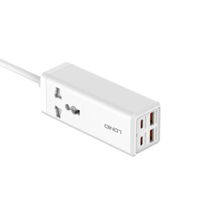 چند راهی برق یک سوکت و چهار پورت با توان 65 وات الدنیو LDNIO SC1418 Mini Smart Power Socket Plug Desktop
