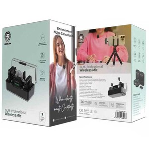 میکروفن یقه‌ای بی سیم تایپ سی و لایتنینگ گرین