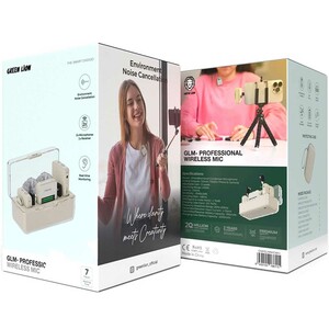 میکروفن یقه‌ای بی سیم تایپ سی و لایتنینگ گرین