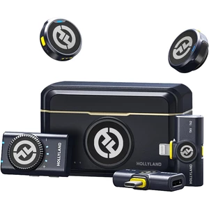 میکروفون بی سیم یقه ای تایپ سی و لایتنینگ هالی لند با قابلیت نصب سه منظوره LARK M2 COMBO