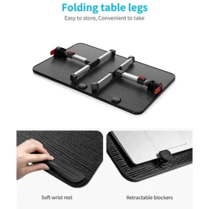 میز و پایه نگهدارنده لپ‌تاپ تا 17 اینچ سایجی A6LQ تاشو و قابل حمل
