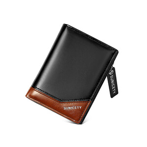 کیف پول مردانه کوتاه زیپ دار SUNICETY S3004 zipper short men's wallet