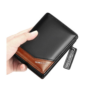 قیمت کیف پول مردانه کوتاه زیپ دار SUNICETY S3004 zipper short men's wallet