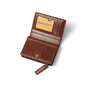 کیفیت کیف پول مردانه کوتاه زیپ دار SUNICETY S3004 zipper short men's wallet