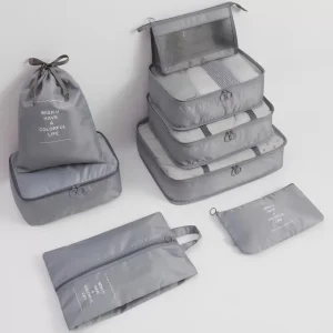 پک کیف نظم دهنده چمدان مسافرتی ضدآب (8 تکه) برلیانس New eight-piece set