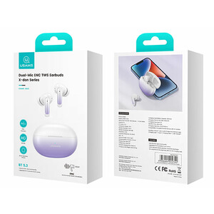 هندزفری بلوتوثی 5.3 یوسامز USAMS XD19 Dual-mic ENC TWS Earbuds