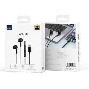 هندزفری سیمی تایپ سی ویوو WiWU Type C Wired Earphone EB314 Design Sports Headsets
