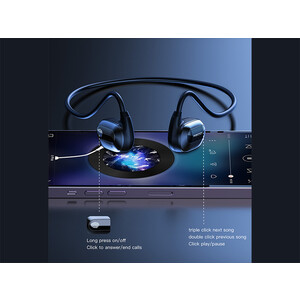 خرید هندزفری بلوتوثی رسی RECCI REP_W63 AIR CONDUCTION BLUETOOTH EARPHONE
