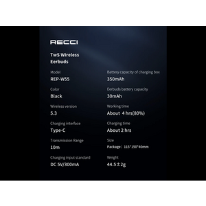 هندزفری بی سیم رسی مدل REP-W55 ANC