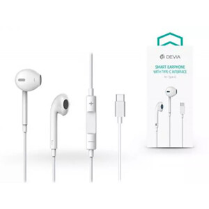 فروش هندزفری سیمی طرح ایرپاد دویا Hands Free Devia Earpods EM048 USB C