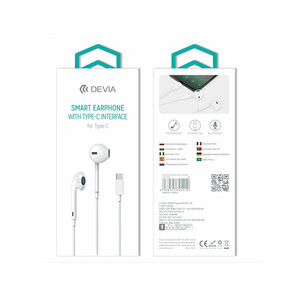 هندزفری سیمی طرح ایرپاد دویا Hands Free Devia Earpods EM048 USB C
