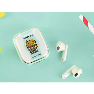 هندزفری بلوتوثی فانتزی راک ROCK Retro Style True Wireless Stereo Bluetooth Earphone Hamburger