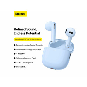 هندزفری بلوتوثی 5.3 بیسوس Baseus Wireless Headphones Bowie wx5 A00051000313-00