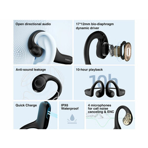 هندزفری بی سیم القایی کیو سی وای QCY Crossky Link Wireless Earphone Bluetooth 5.3