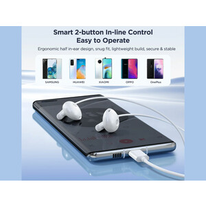 خرید هندزفری سیمی تایپ سی 1.2 متری جویروم  JOYRO0M JR-EC05 TYPE-C Series Half In-Ear Wired Earphones