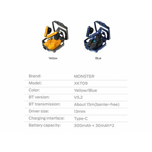 هندزفری بی سیم گیمینگ مانستر Monster Xkt09 Wireless Bluetooth Gaming Earphone TWS