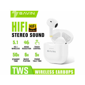 هندزفری بی سیم باوین BAVIN BA27 TWS Wireless Earphones Bluetooth 5.1