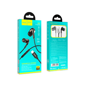 هندزفری سیمی تایپ سی هوکو Hoco Wired earphones Type-C “M91 Shelly” with mic