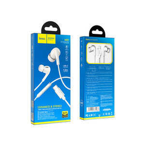 هندزفری سیمی تایپ سی هوکو Hoco Wired earphones Type-C “M91 Shelly” with mic