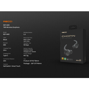 هدفون بی سیم رسی Recci REP-W49 Chopin Bluetooth earphone